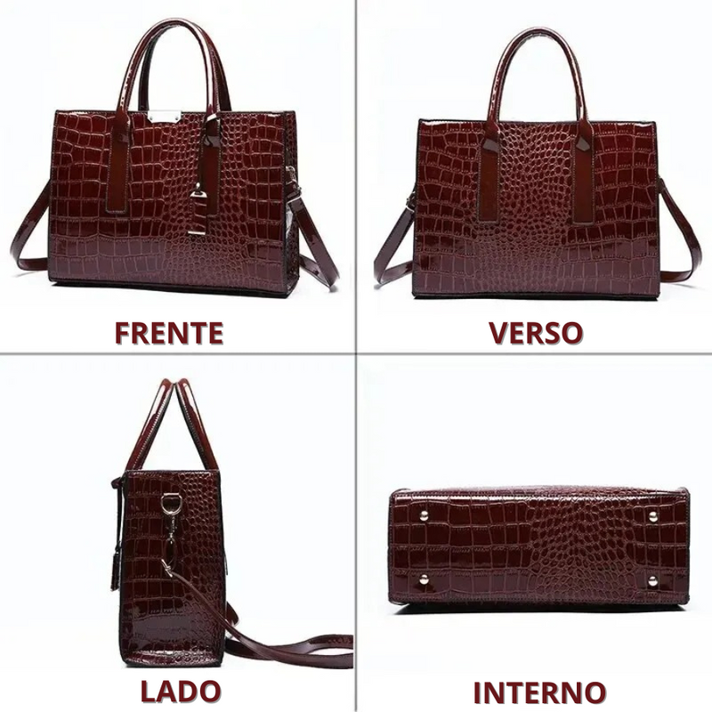 Bolsa Feminina Transversal  - Crocodile