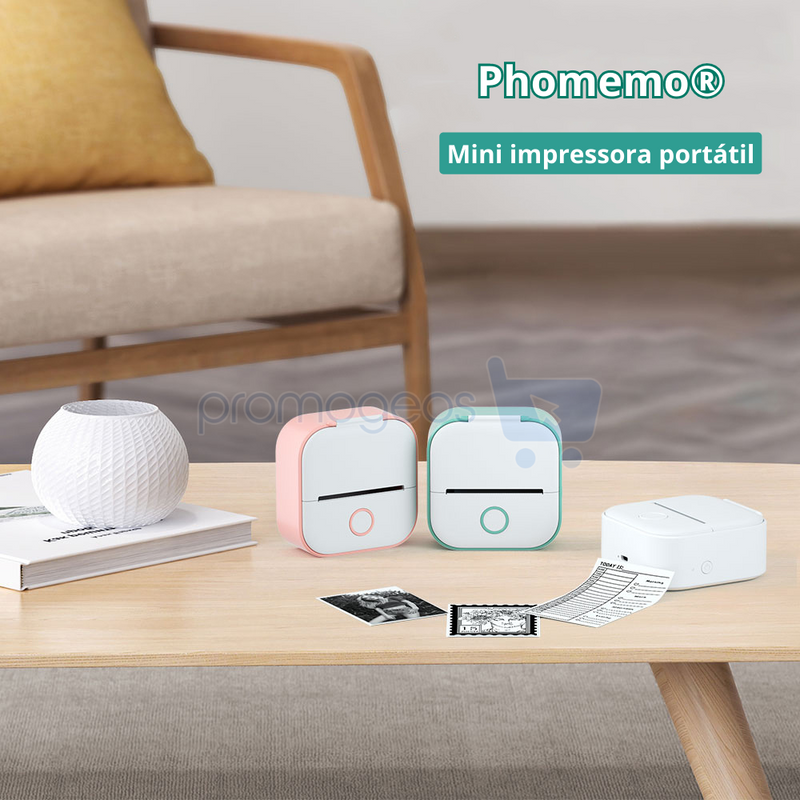 Phomemo® - Mini impressora portátil de etiqueta autoadesiva