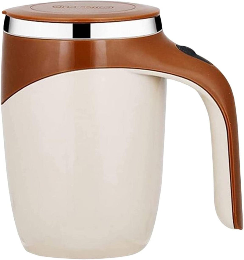 Caneca Mixer Automática - Copo Inox Suporte Magnético à Pilha 380ml