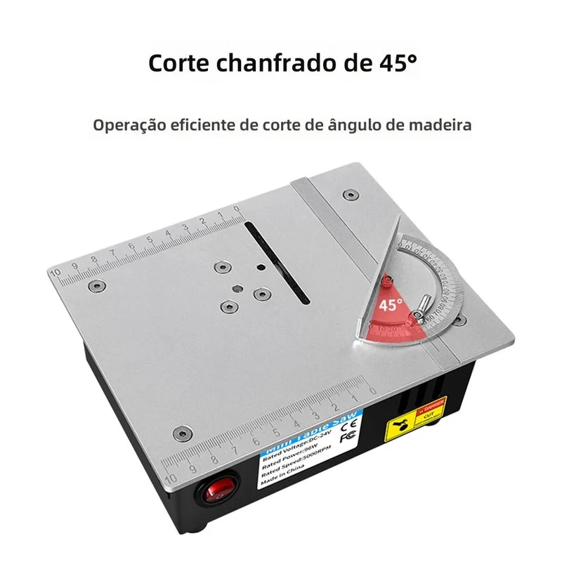 Serra de Mesa Elétrica Multifuncional para bancada, para madeira,cortardor de tronco,ferramenta de corte DIY, serra circular de bancada para marcenaria profissional