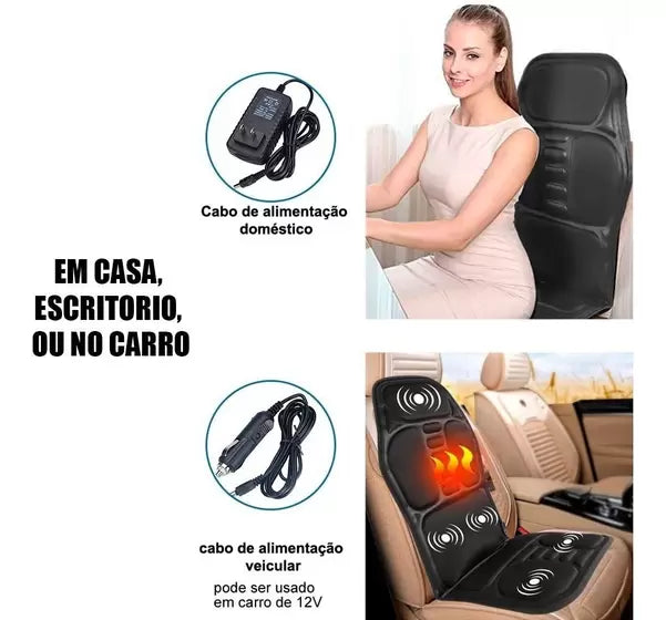 Assento Massageador para Carro e Sofá - RelaxiSeat