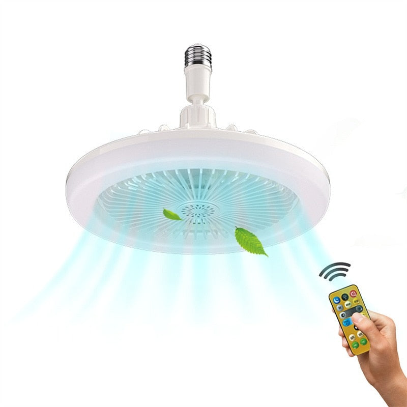 Luminária com Ventilador de teto 2 em 1 + Controle