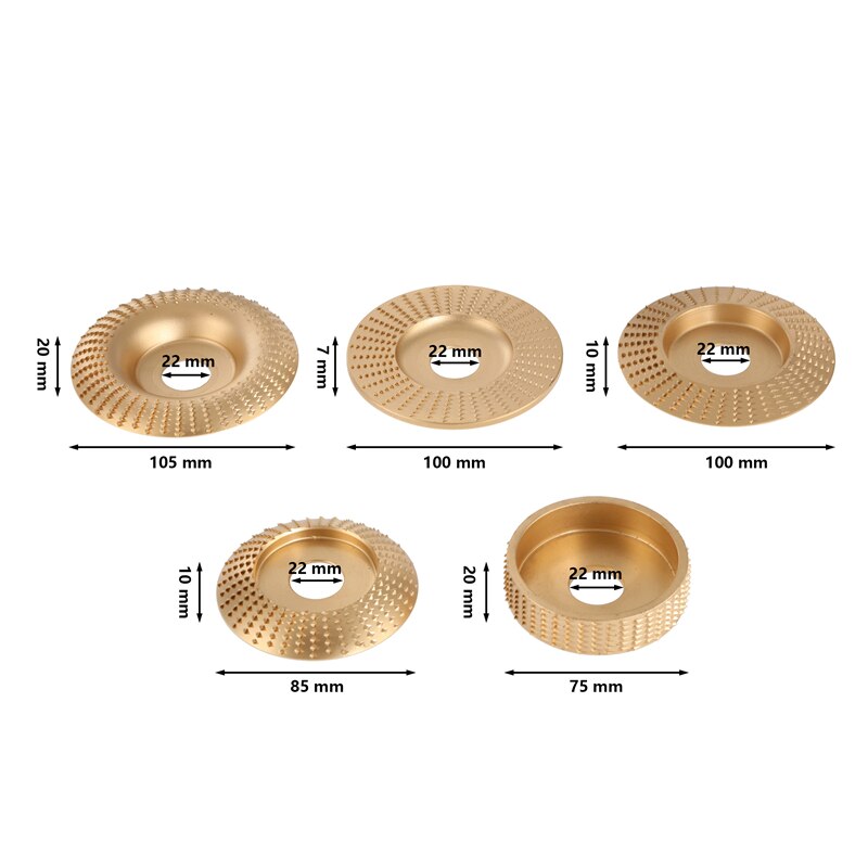 Kit de 5 Discos para modelagem de madeira