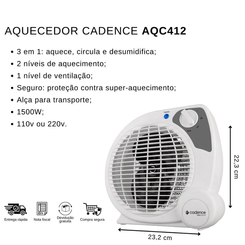 Aquecedor De Ar New Aurus Termoventilador 110V / 220V