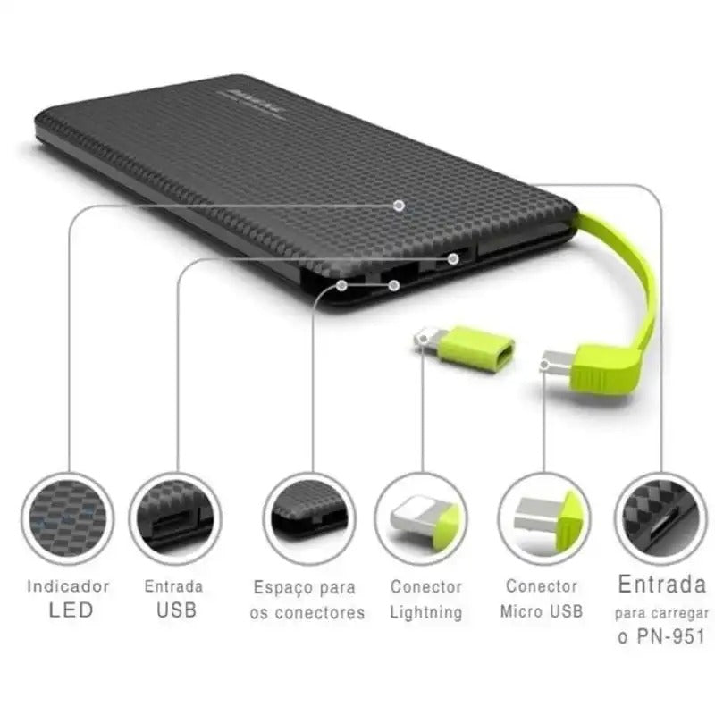 Carregador Portátil Power Bank  10.000Mah