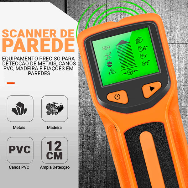 Scanner Profissional de Parede, Metais e Cano PVC Madeira e Fiação