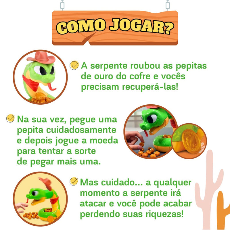 Brinquedo Tesouro da Serpente Jogo de Estratégia Educativo