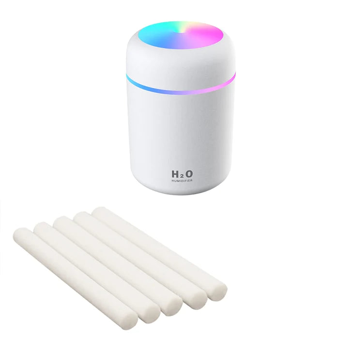 Mini Umidificador de Ar 300ml USB Portátil - H20 Multicolor